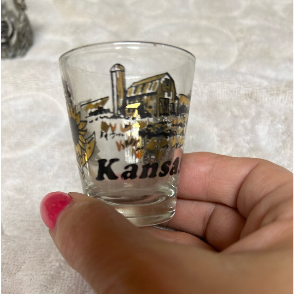 Vintage Kansas shot glass